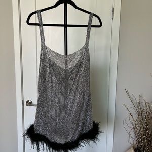 NWT PLT Black Diamente Mini Dress